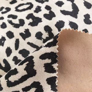 Ffabrig Suede Llewpard Calan Gaeaf