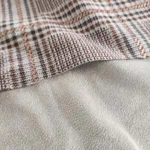 Ffabrig Plaid Stampio Aur Gyda Theimlo Silky